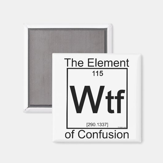 Element WTF Magnet (Vorderseite/Rückseite)