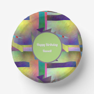 Elemental Abstract Pattern Any Age Adult Birthday Pappteller