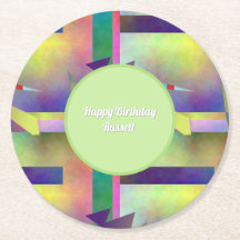 Elemental Abstract Pattern Happy Birthday
