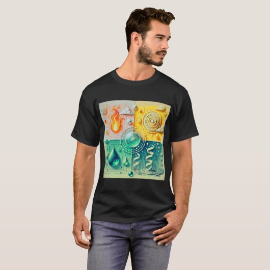 elemental balance abstract design 2026 T-Shirt (Vorne ganz)