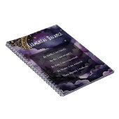 Elemental Balance Purple Night Sky Pagan Prayer Notizblock (Rechte Seite)
