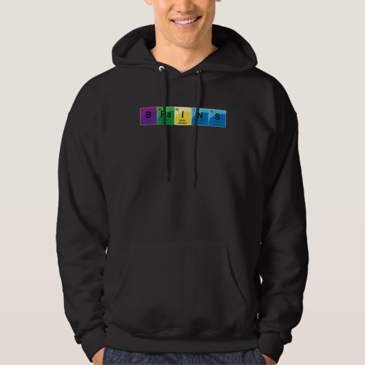 Elemental Brains Periodic Table Word Hoodie (Vorderseite)
