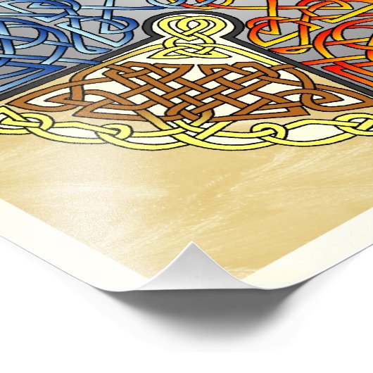 Elemental Celtic Cross Medallion Fotodruck (Ecke)