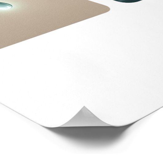 Elemental Nature Feather Wave Mountain Pine Poster (Ecke)