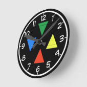 Elemental Pentacle Runde Wanduhr (Winkel)