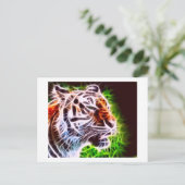 Elemental Tiger Postkarte (Stehend Vorderseite)