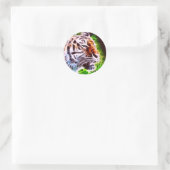 Elemental Tiger Runder Aufkleber (Tasche)