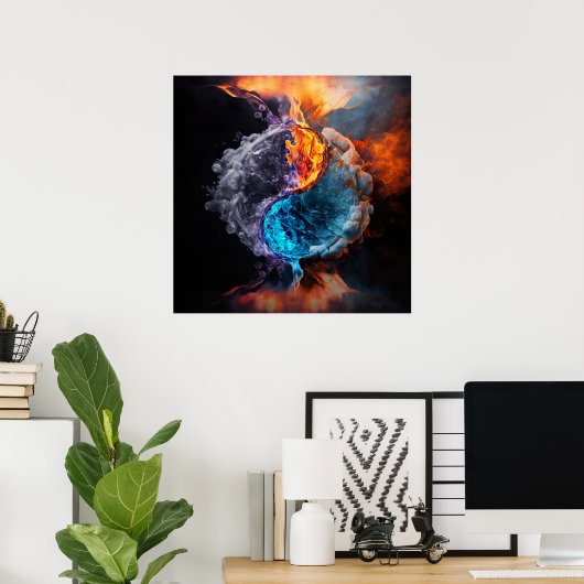 Elemental Yin Yang Poster (Heimbüro)