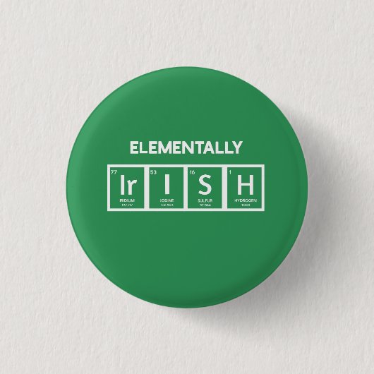 Elementally Irish St. Patrick's Day Button (Vorderseite)