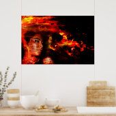 elementar | Feuer Poster (Küche)