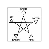 elementare Pentagramm-Briefmarke Gummistempel (Prägung)