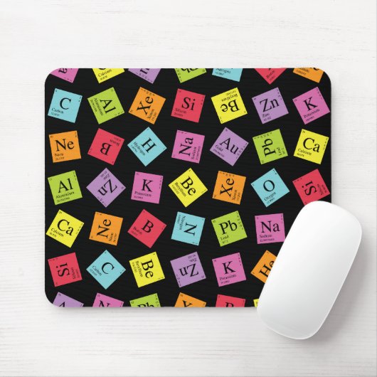 Elementare Periodic (dunkel) Mousepad (Mit Mouse)