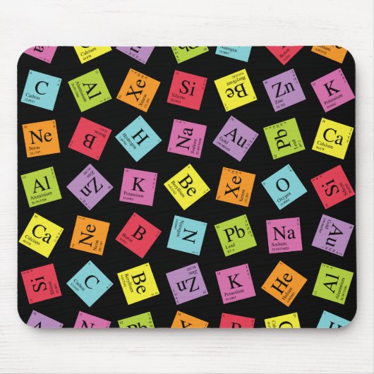 Elementare Periodic (dunkel) Mousepad (Vorne)