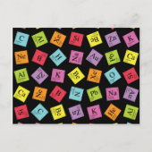 Elementare Periodic (dunkel) Postkarte (Vorderseite)