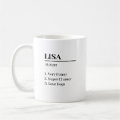 Elementare Personalisierte Namensdefinition Tasse (Links)