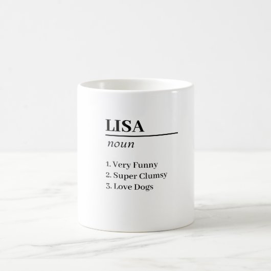 Elementare Personalisierte Namensdefinition Tasse (Mittel)