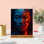 Elementare Schönheit – Eis und Glut Acrylschild (Hochzeit)