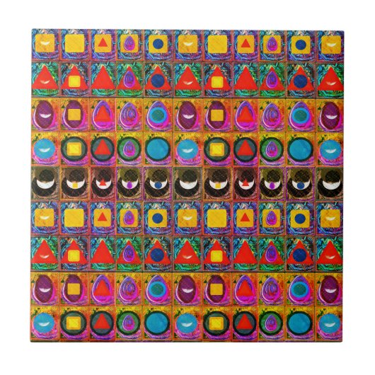 Elementare Symbole Mustermeditationshilfe Tattva Fliese (Vorderseite)