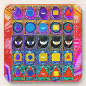 Elementare Symbole Mustermeditationshilfe Tattva Getränkeuntersetzer (Vorderseite)