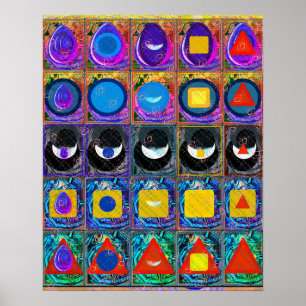 Elementare Symbole Mustermeditationshilfe Tattva Poster