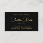 Elementare Typografie Skriptname Elegante Vorlage Visitenkarte (Rückseite)