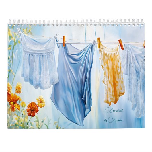 Elementare Wäschelinien Kalender (Rückseite)