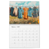 Elementare Wäschelinien Kalender (Feb 2027)