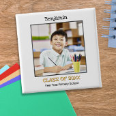 elementarer Schulabbruch: Foto halten Button