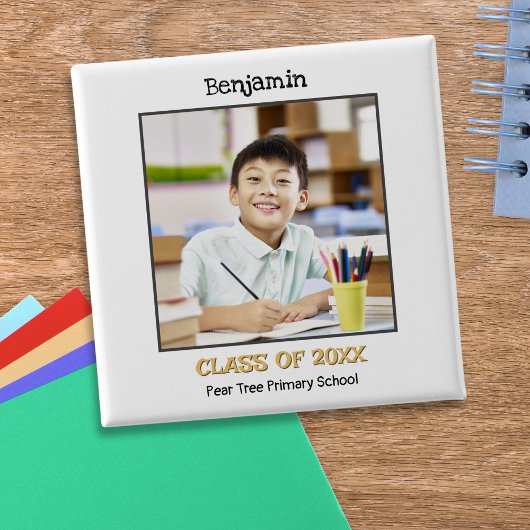 elementarer Schulabbruch: Foto halten Button