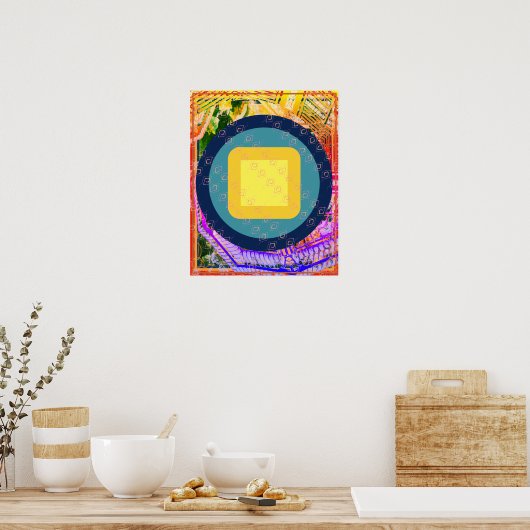 Elementarerde innerhalb der Luftmedizin Tattva Poster (Küche)