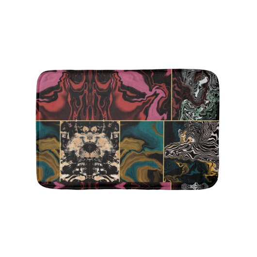 Elementares Abstraktes MARBLE-Muster Badematte (Vorderseite)