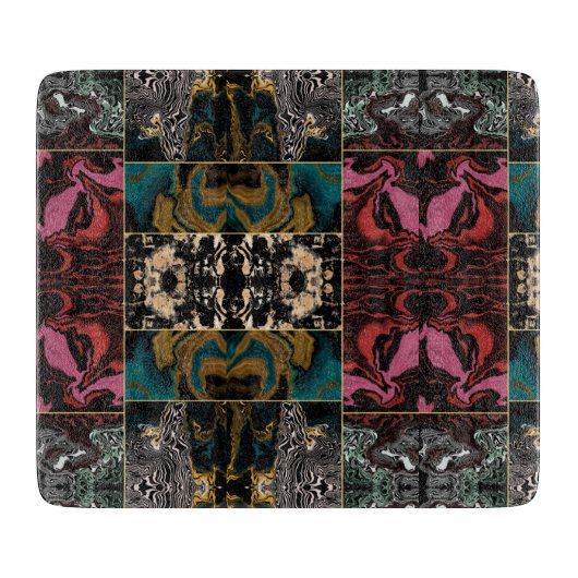 Elementares Abstraktes MARBLE-Muster Schneidebrett (Vorderseite)