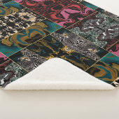 Elementares Abstraktes MARBLE-Muster Sherpadecke (3/4)