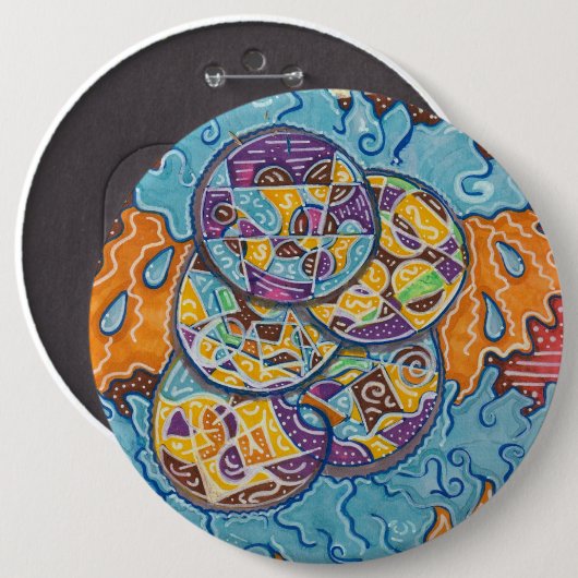 elementares Abstraktes Surfen Button (Vorne & Hinten)