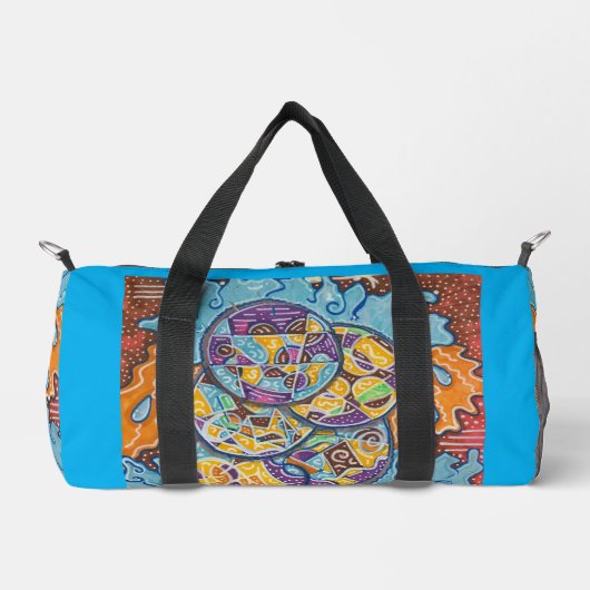 elementares Abstraktes Surfen Duffle Bag (Vorderseite)