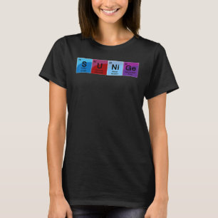 Elementares Genie Periodisches Tabellenwort T-Shirt