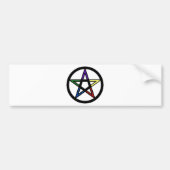 elementares Pentagramm Autoaufkleber (Vorne)