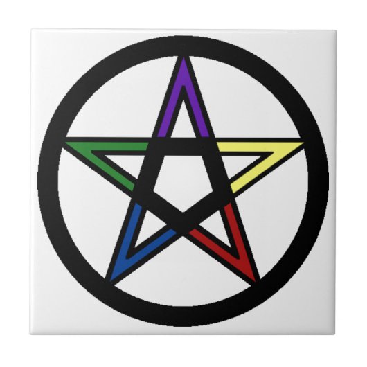 elementares Pentagramm Fliese (Vorderseite)
