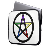 elementares Pentagramm Laptopschutzhülle (Vorderseite Links)