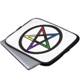 elementares Pentagramm Laptopschutzhülle (Vorne Knopf)