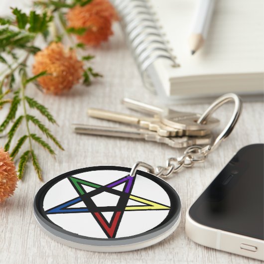 elementares Pentagramm Schlüsselanhänger (Vorderseite rechts)