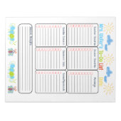 Elementares Thema für die Liste der personalisiert Notizblock (Vorderseite)