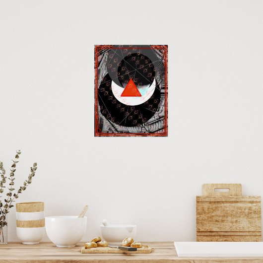 Elementarfeuer innerhalb der Wassermedizin Tattva Poster (Küche)