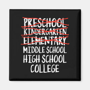 Elementargeschenk für Abschluss Mittelschule zurüc Magnet