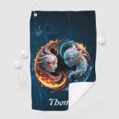 Elementarharmonie, Yin und Yang der Natur. Golfhandtuch (Insitu)