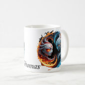 Elementarharmonie, Yin und Yang der Natur. Kaffeetasse (VorderseiteRechts)