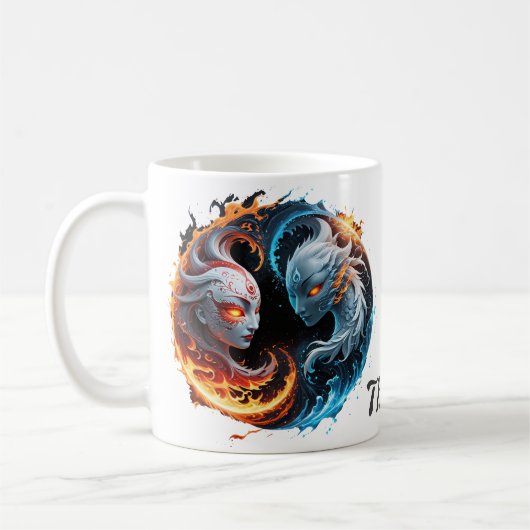 Elementarharmonie, Yin und Yang der Natur. Kaffeetasse (Links)