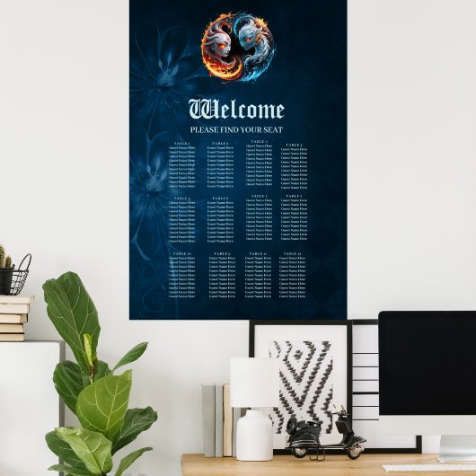 Elementarharmonie, Yin und Yang der Natur. Poster (Heimbüro)