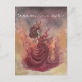 Elementarhexe - Feuerpostkarte Postkarte