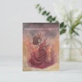 Elementarhexe - Feuerpostkarte Postkarte (Stehend Vorderseite)